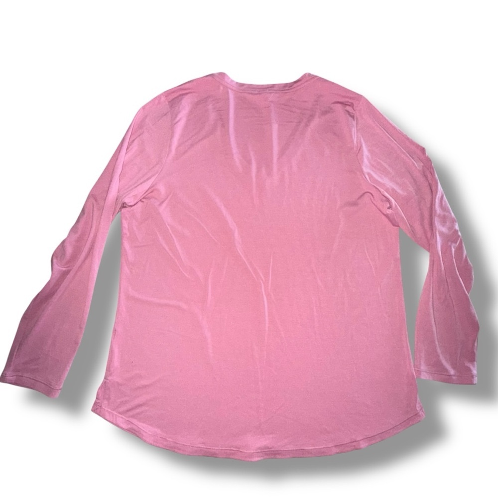 ATHLETA Essential V-Neck Long-Sleeve Top - Antique Rose XL - Picture 14 of 14